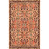 Çam Halı Siesta Vintage 32-548 Etnik Eskitme Desenli Dokuma Tabanlı Yıkanabilir Şönil Salon ve Oda H, Kırmızı, 75 x 300