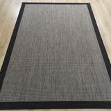 Çam Halı Sisal 9715 Vizon / Siyah Bordürlü Jüt Sisal Kilim