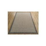 Çam Halı Sisal Gri / Beyaz Bordürlü Jüt Sisal Kilim 9313