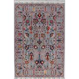 Çam Halı Sultani 805 Gri Yün ve Bambu ile Özel Tezgahlarda Üretilen Otantik Desenli El Emeği Modern Halı