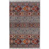 Çam Halı Sultani 806 Gri Yün ve Bambu ile Özel Tezgahlarda Üretilen Otantik Desenli El Emeği Modern Halı