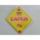 Cam Icı Sarı Dekor Plaka Kare Capkın (11X11cm) Yapıstırmalı (Dekor Levha) Sarı Plaka