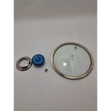 Cam Kapak 16 cm ve Parliement Mavi Kulp