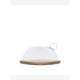 Cam Kapaklı Mango Ağacı Yuvarlak Servis Tabağı(30x15 Cm)