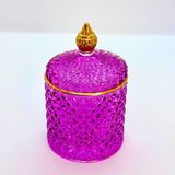 Cam Kapaklı Mini Şekerlik - Pembe