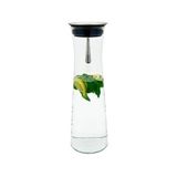 Cam Karaf, Su Sürahisi, 1 Litre, Siyah Kapaklı