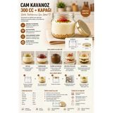Cam Kavanoz 300 Cc Ve Kapağı