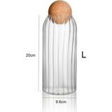 Cam Kavanoz Mantar Top Kapaklı Kavanoz "tek" Boy - Şeffaf - 1200 ml