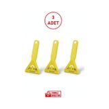Cam Kazıma Bıçağı 3 Lü Set Paslanmaz Çelik, Ergonomik Saplı, Güvenli Temizlik Aracı Diğer