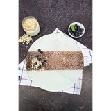 Cam Kesme Tahtası, Arabesk Desenli, Çap 32CM, Kanallı, Patentli Ürün - Ahşap - Ceviz - Seçenek 1