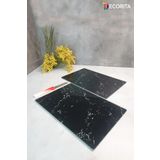 Cam Kesme Tahtası - Cam Kesme Tablası | 2'li Takım | Siyah Mermer Görünümlü | 20cm x 30cm