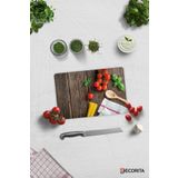Cam Kesme Tahtası - Cam Kesme Tablası | Ahşap ve Sebzeler | 20cm x 30cm