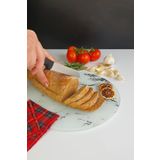 Cam Kesme Tahtası - Cam Kesme Tablası | Beyaz Mermer Görünümlü | Çap32cm