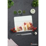 Cam Kesme Tahtası - Cam Kesme Tablası | Beyaz Mum Desen | 29cm x 34cm
