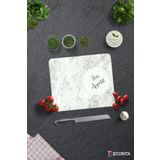 Cam Kesme Tahtası - Cam Kesme Tablası | Bon Appetit - Taş Görünümlü | 29cm x 34cm