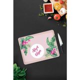 Cam Kesme Tahtası - Cam Kesme Tablası | Bon Appetit | Tropik Flamingo | 30cm x 40cm