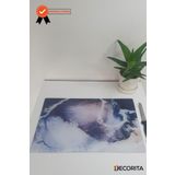 Cam Kesme Tahtası - Cam Kesme Tablası | Buzlu Cam - Ocean | 30cm x 40cm