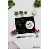 Cam Kesme Tahtası - Cam Kesme Tablası | Canım Annem | Siyah Mermer Görünümlü | 29cm x 34cm