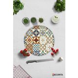 Cam Kesme Tahtası - Cam Kesme Tablası | Çini Desen | Çap32cm