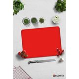 Cam Kesme Tahtası - Cam Kesme Tablası | Düz Renk - Nar Çiçeği | 30cm x 40cm
