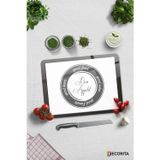 Cam Kesme Tahtası - Cam Kesme Tablası | Good Food - Beyaz Fon | 30cm x 40cm