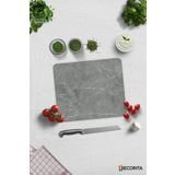 Cam Kesme Tahtası - Cam Kesme Tablası | Gri Mermer Görünümlü | 29cm x 34cm