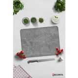 Cam Kesme Tahtası - Cam Kesme Tablası | Gri Mermer Görünümlü | 30cm x 40cm
