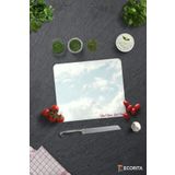 Cam Kesme Tahtası - Cam Kesme Tablası | Güzel Düşün Güzel Yaşa Temalı | 29cm x 34cm