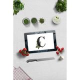 Cam Kesme Tahtası - Cam Kesme Tablası | Harfli Tasarım | C Harfi | 20CM x 30CM