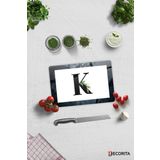 Cam Kesme Tahtası - Cam Kesme Tablası | Harfli Tasarım | K | 20cm x 30cm
