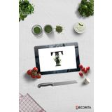 Cam Kesme Tahtası - Cam Kesme Tablası | Harfli Tasarım | T | 20cm x 30cm