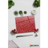 Cam Kesme Tahtası - Cam Kesme Tablası | Kalpli Sarmaşık | 29cm x 34cm