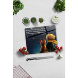 Cam Kesme Tahtası - Cam Kesme Tablası | Küçük Prens - Yıldızlar | 29cm x 34cm