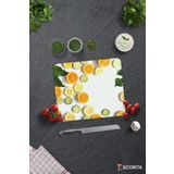 Cam Kesme Tahtası - Cam Kesme Tablası | Limon Desenli | 29cm x 34cm