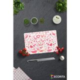 Cam Kesme Tahtası - Cam Kesme Tablası | Love - Renkli | 20cm x 30cm