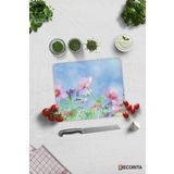 Cam Kesme Tahtası - Cam Kesme Tablası | Menekşe Desenli | 29cm x 34cm