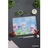 Cam Kesme Tahtası - Cam Kesme Tablası | Menekşe Desenli | 30cm x 40cm