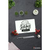 Cam Kesme Tahtası - Cam Kesme Tablası | My Kitchen My Rules | Beyaz Fon | 20cm x 30cm
