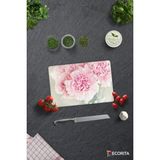 Cam Kesme Tahtası - Cam Kesme Tablası | Pembe Krizantem | 20cm x 30cm