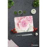 Cam Kesme Tahtası - Cam Kesme Tablası | Pembe Krizantem | 29cm x 34cm