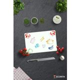 Cam Kesme Tahtası - Cam Kesme Tablası | Renkli Tahta | Beyaz Fon | 20cm x 30cm