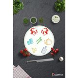 Cam Kesme Tahtası - Cam Kesme Tablası | Renkli Tahta | Beyaz Fon | Çap32cm
