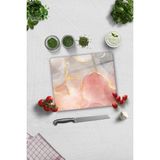 Cam Kesme Tahtası - Cam Kesme Tablası | Romantik Mermer | 29CM x 34CM