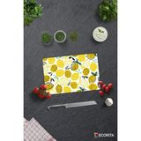 Cam Kesme Tahtası - Cam Kesme Tablası | Sarı Limonlar | 20cm x 30cm