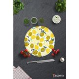 Cam Kesme Tahtası - Cam Kesme Tablası | Sarı Limonlar | Çap32cm