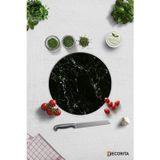 Cam Kesme Tahtası - Cam Kesme Tablası | Siyah Mermer Görünümlü | Çap32cm