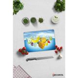 Cam Kesme Tahtası - Cam Kesme Tablası | Tropik Meyveler | 20cm x 30cm