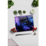 Cam Kesme Tahtası - Cam Kesme Tablası | Tropik Palmiye | 29cm x 34cm
