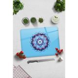 Cam Kesme Tahtası - Cam Kesme Tablası | Turkuaz Nazar Boncuğu | 30cm x 40cm