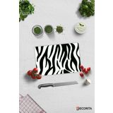Cam Kesme Tahtası - Cam Kesme Tablası | Zebra Desen | 20cm x 30cm